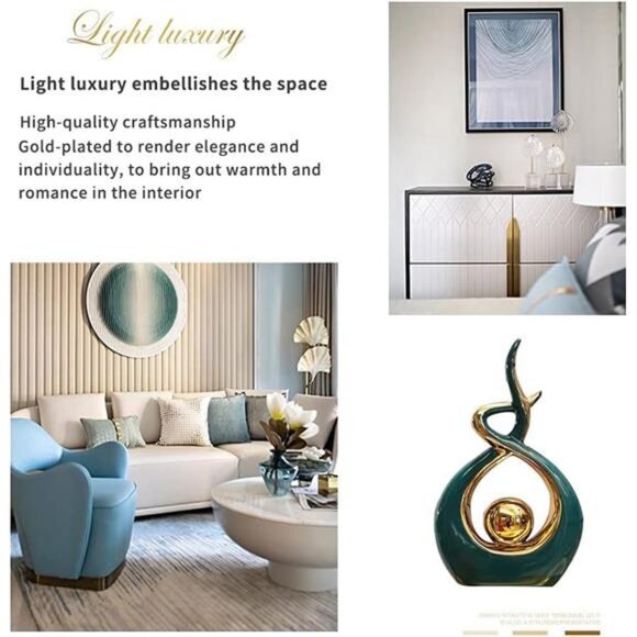 Norrclp Home Decor Modern Abstract Art Ceramic Statue Table Decorations - Picture 4 of 6